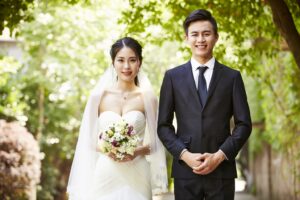 A happy couple at their wedding, for which one may need a wedding loan