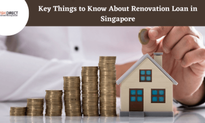 Image of a house and some money acquired from a renovation loan in Singapore
